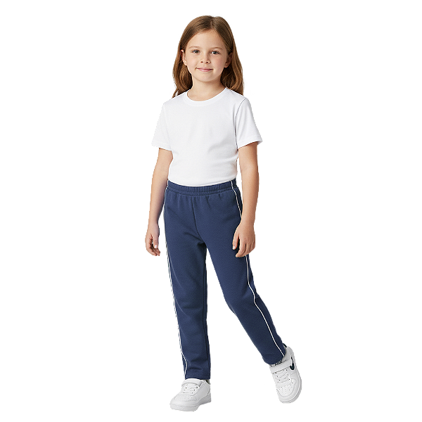 Calça de Moletom Infantil Azul Marinho