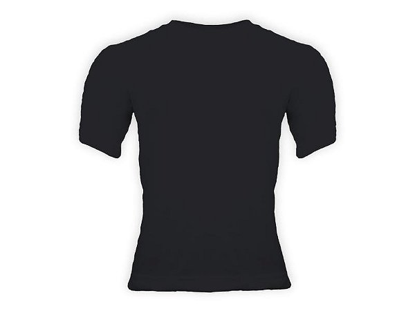 Camiseta Lisa Algodão Colorida Juvenil Preta
