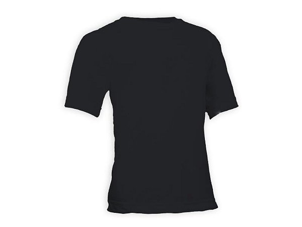 Camiseta Lisa Algodão Colorida Infantil Preta
