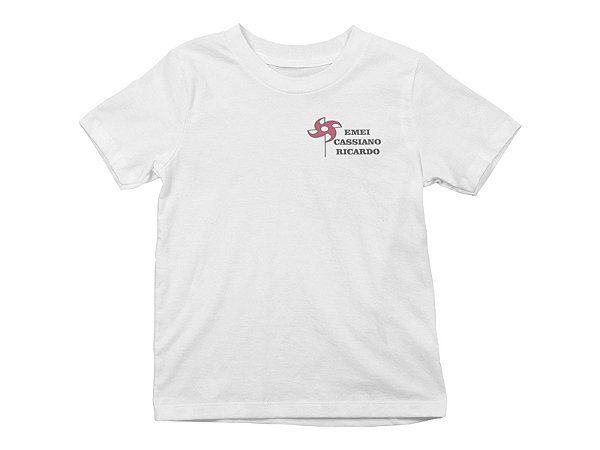 Camiseta Manga Curta Infantil Escola Cassiano Ricardo