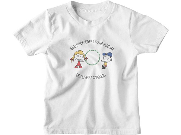 Camiseta Manga Curta Infantil Escola EMEI Profa. Édera Irene Pereira de Oliveira Cardoso