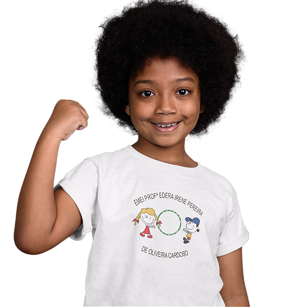 Camiseta Escolar Infantil 100% Poliéster Manga Curta - EMEI Profª Édera Irene P. de Oliveira Cardoso