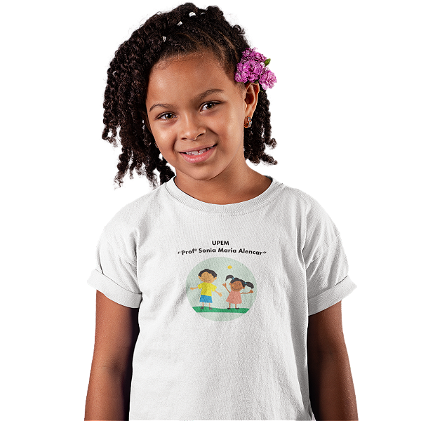 Camiseta Escolar Infantil 100% Poliéster Manga Curta - UPEM Profª Sonia Maria Alencar de JAMBEIRO