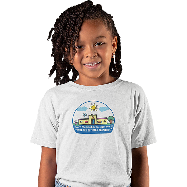 Camiseta Escolar Infantil 100% Poliéster Manga Curta - EMEI Benedito Carvalho dos Santos