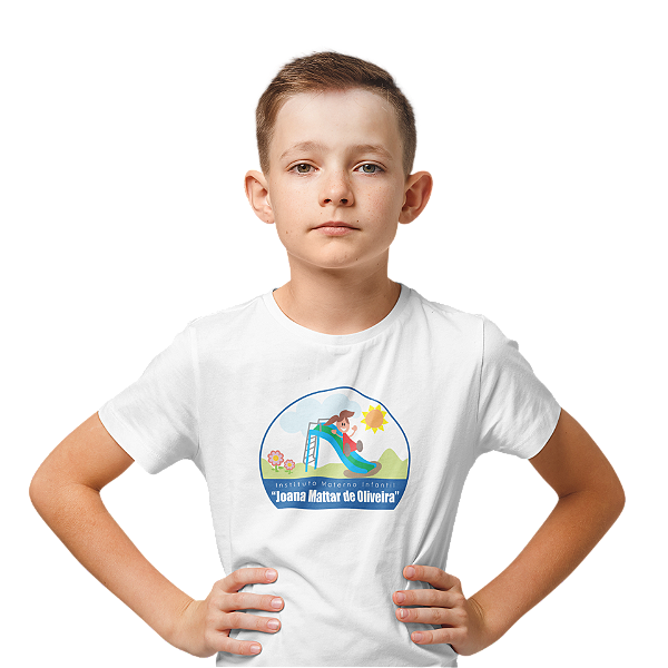 Camiseta Escolar Infantil 100% Poliéster Manga Curta - IMI Joana Mattar de Oliveira