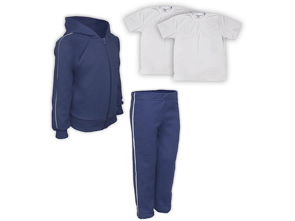 Kit Conjunto de Frio Inverno Roupa Infantil Uniforme Escolar Moletom