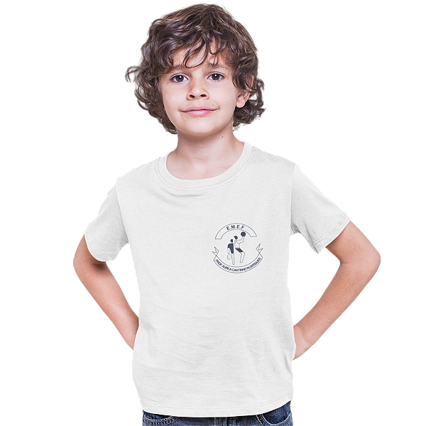 Camiseta Escolar Infantil 100% Algodão Manga Curta - EMEF Profª Áurea Cantinho Rodrigues