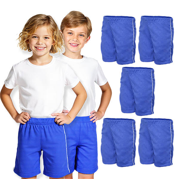 Kit 5 Bermuda Helanca Infantil