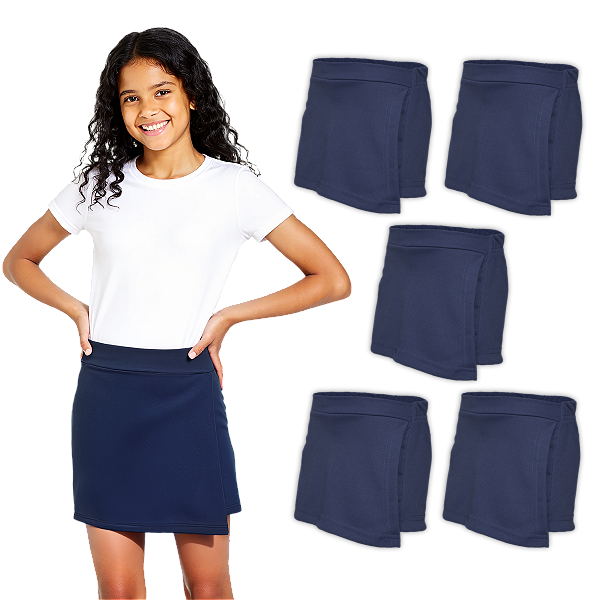 Kit 5 Short Saia Juvenil Helanca