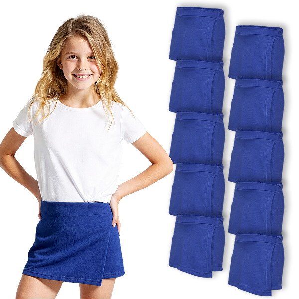 Kit 10 Short Saia Infantil Helanca