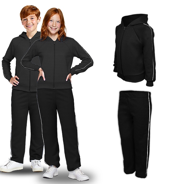 Conjunto Moletom Juvenil Preta