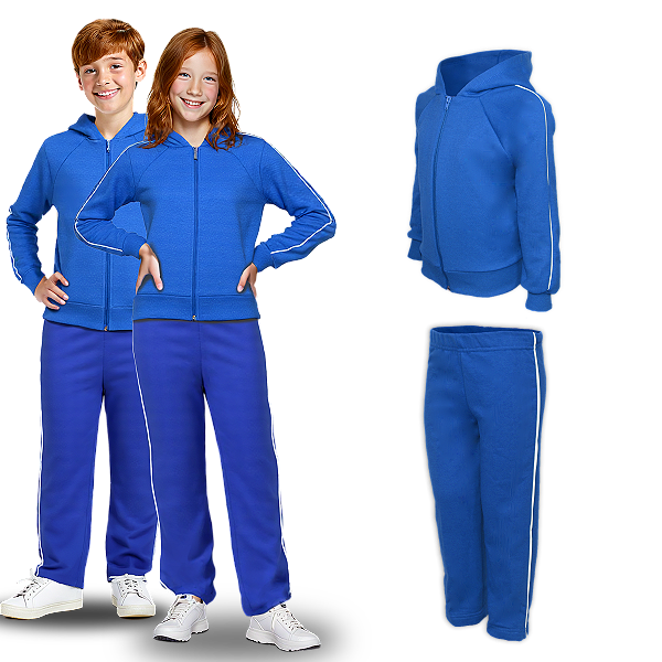 Conjunto Moletom Juvenil Azul Royal