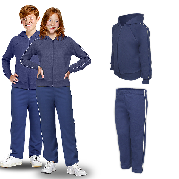 Conjunto Moletom Juvenil Azul Marinho