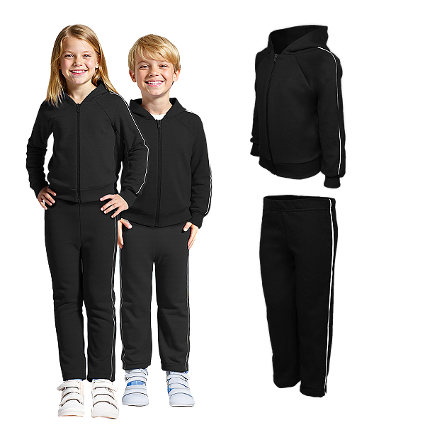 Conjunto Moletom Infantil Preta