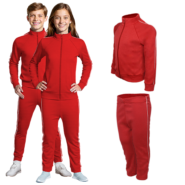 Conjunto Helanca Juvenil Vermelho