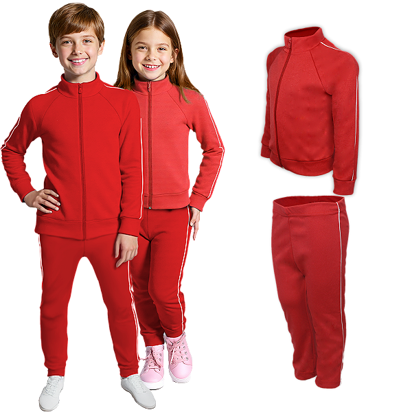 Conjunto Helanca Infantil Vermelho