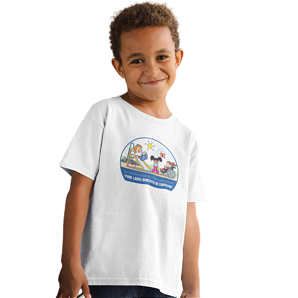 Camiseta Escolar Infantil 100% Poliéster Manga Curta - EMEI Prof. Ladiel Benedito de Carvalho