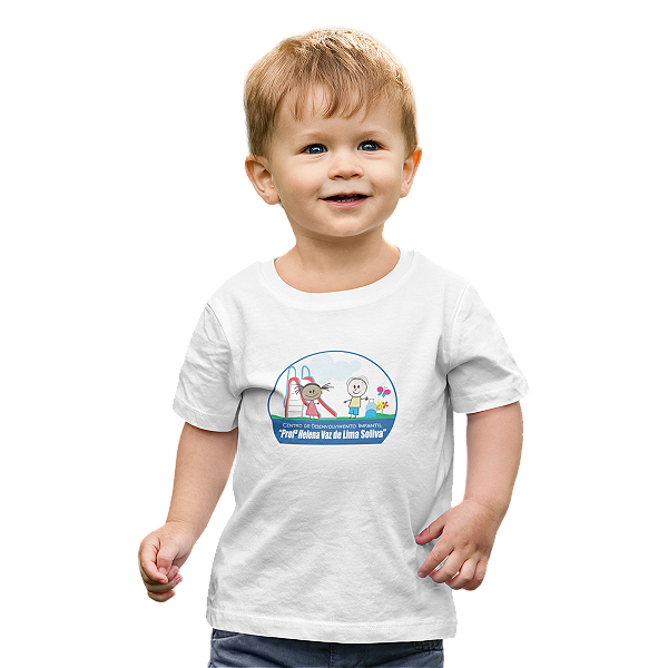 Camiseta Escolar Infantil 100% Poliéster Manga Curta - CEDIN Profª Helena Vaz de L. Soliva