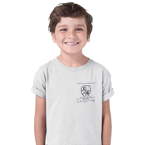 Camiseta Escolar Infantil 100% Poliéster Manga Curta - E.E. Prof. Xenofonte Strabão de Castro