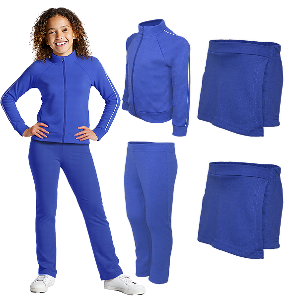 Kit Uniforme Escolar Feminino Infantil Helanca