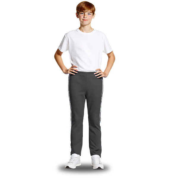 Calça Helanca Juvenil Cinza Chumbo