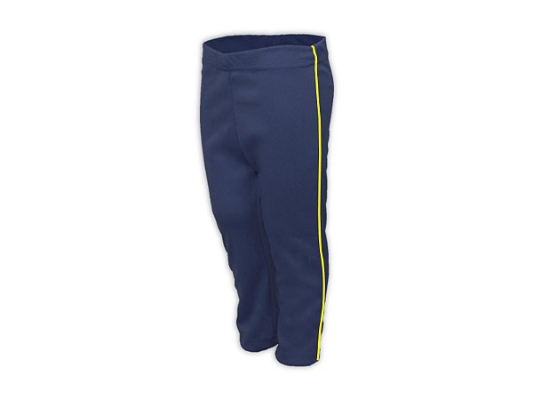 Calça Helanca Infantil Azul Marinho Friso Listra Amarelo