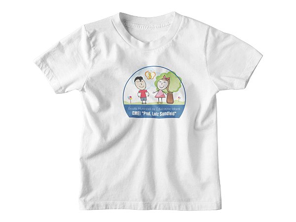 Camiseta manga curta infantil EMEI Prof. Luiz Sundfeld