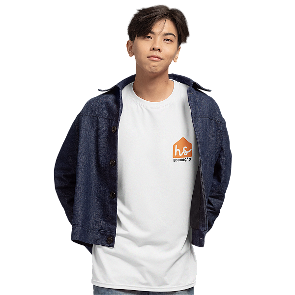 Camiseta Juvenil Manga Curta Poliéster Família de Trigo Logo 2