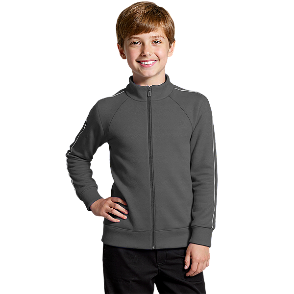 Blusa Helanca Infantil Cinza Chumbo