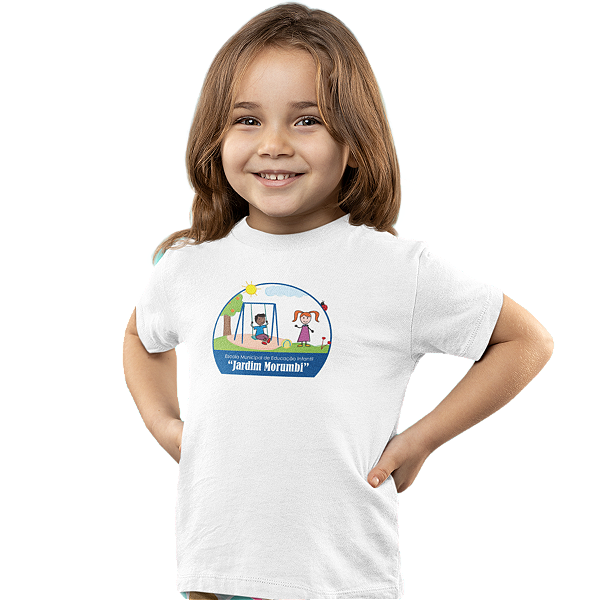 Camiseta Escolar Infantil 100% Poliéster Manga Curta - EMEI Jardim Morumbi