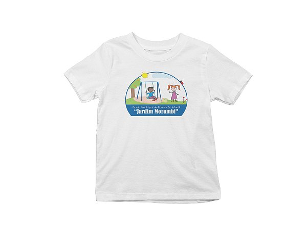 Camiseta Infantil Manga Curta Poliéster Escola EMEI do Jardim Morumbi
