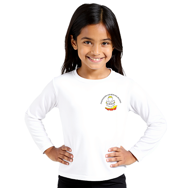 Camiseta Escolar Infantil 100% Poliéster Manga Longa - EMEF Profª Ana Berling Macedo