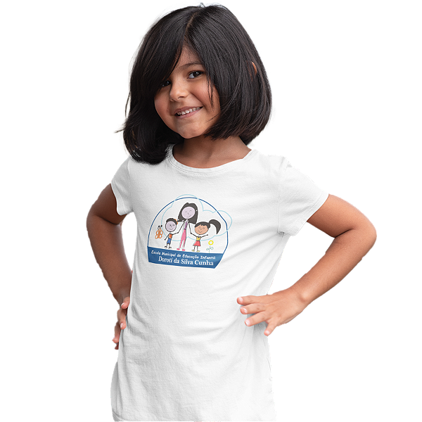 Camiseta Escolar Infantil 100% Poliéster Manga Curta - EMEI Dorotí da Silva Cunha