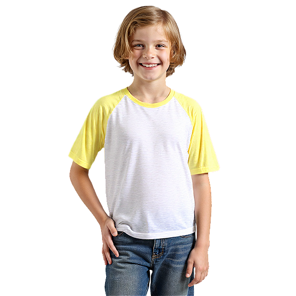 Camiseta Raglan Infantil Manga Curta