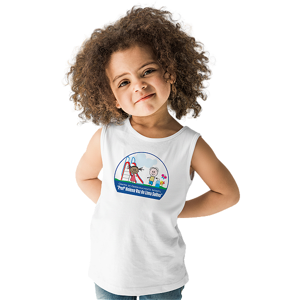 Camiseta Escolar Infantil 100% Poliéster Regata - CEDIN Profª Helena Vaz de Lima Soliva