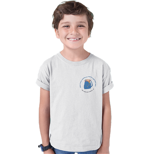 Camiseta Escolar Infantil 100% Poliéster Manga Curta - EMEFI Prof. Edewaldo Freitas Gaia Sant'ana