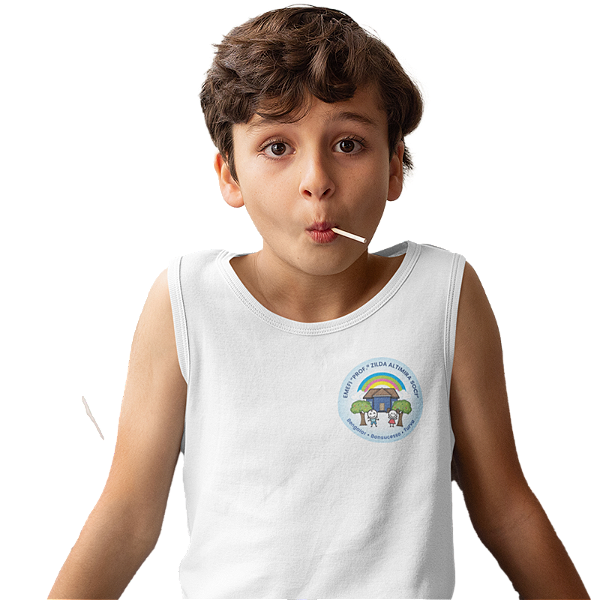 Camiseta Escolar Infantil 100% Poliéster Regata - EMEFI Profª Zilda Altimira Soci