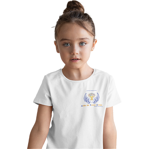 Camiseta Escolar Infantil 100% Poliéster Manga Curta - EMEF Profª Alda de Souza Araújo