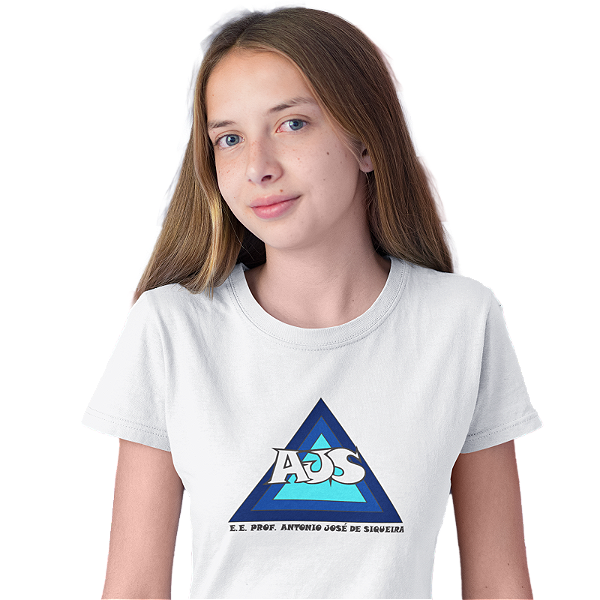 Camiseta Escolar Juvenil 100% Poliéster Manga Curta - E.E. Antonio José de Siqueira