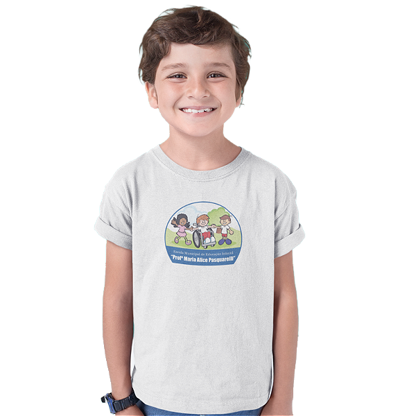 Camiseta Escolar Infantil 100% Poliéster Manga Curta - EMEI Profª Maria Alice Pasquarelli