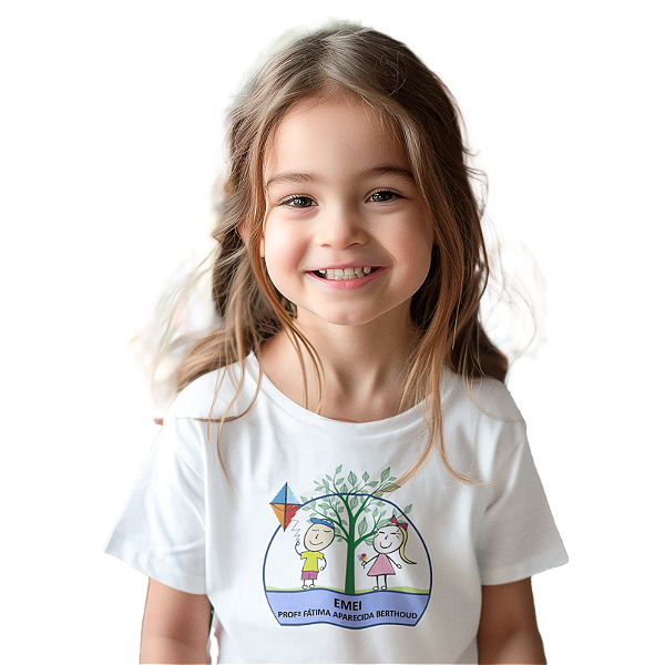 Camiseta Escolar Infantil 100% Poliéster Manga curta - EMEI Profª Fátima Aparecida Berthoud