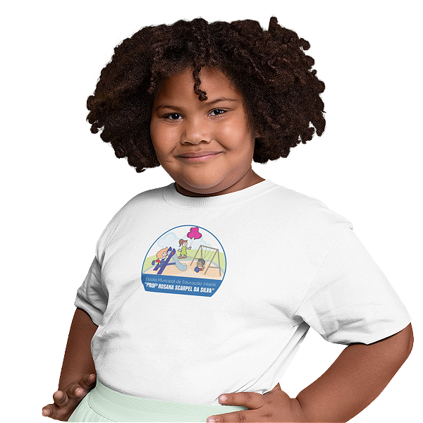 Camiseta Escolar Infantil 100% Poliéster Manga Curta - EMEI Profª Rosana Scarpel da Silva