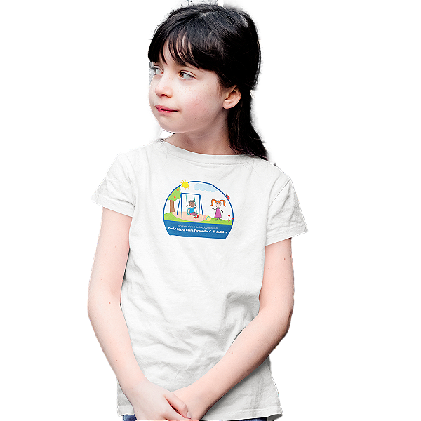 Camiseta Escolar Infantil 100% Poliéster Manga Curta - EMEI Profª Maria Clara F. C. F. da Silva