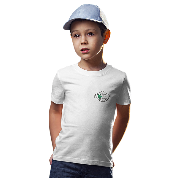 Camiseta Escolar Infantil 100% Poliéster Manga Curta - E.E. Yoshiya Takaoka