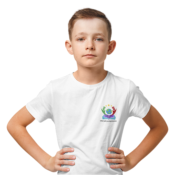 Camiseta Escolar Infantil 100% Poliéster Manga Curta - EMEFI Adélia Chucri Neme