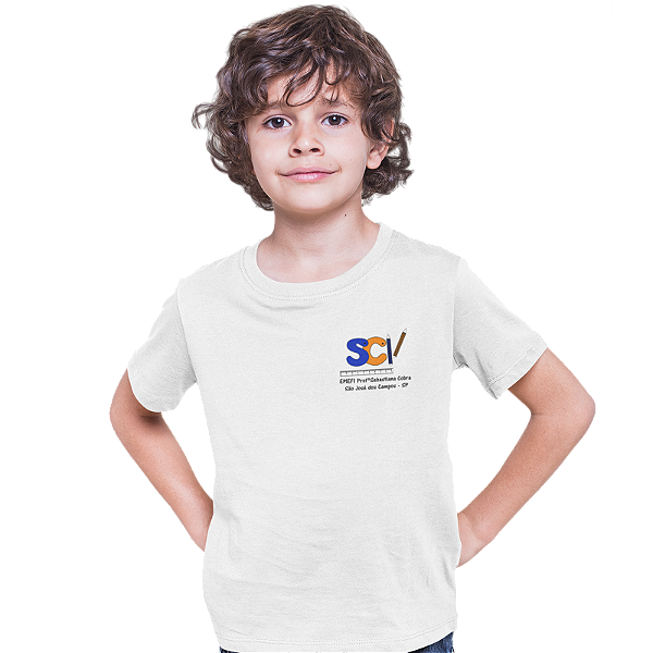 Camiseta Escolar Infantil 100% Poliéster Manga Curta - EMEFI Profª Sebastiana Cobra