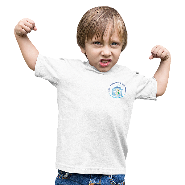 Camiseta Escolar Infantil 100% Poliéster Manga Curta - EMEFI Prof. Felício Savastano