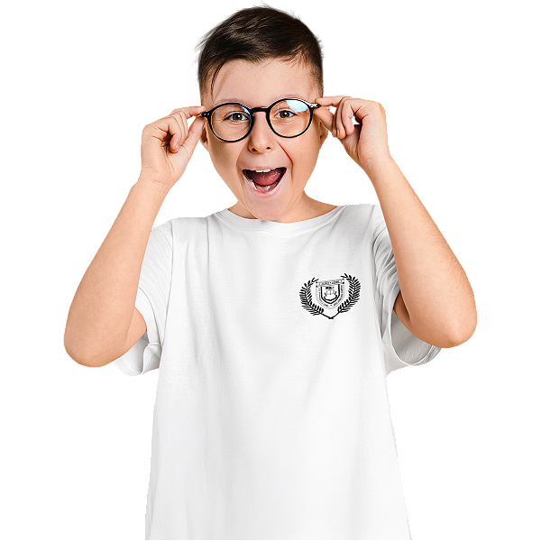 Camiseta Escolar Infantil 100% Poliéster Manga Curta - E.E. Francisco João Leme