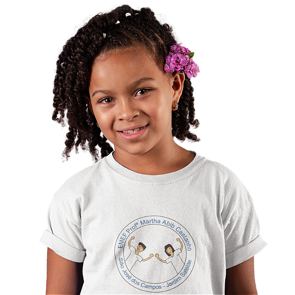 Camiseta Escolar Infantil 100% Poliéster Manga Curta - EMEF Profª Martha Abib Castanho