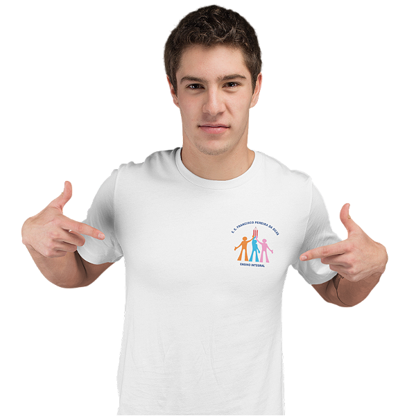 Camiseta Escolar Juvenil 100% Poliéster Manga Curta - E.E. Francisco Pereira da Silva